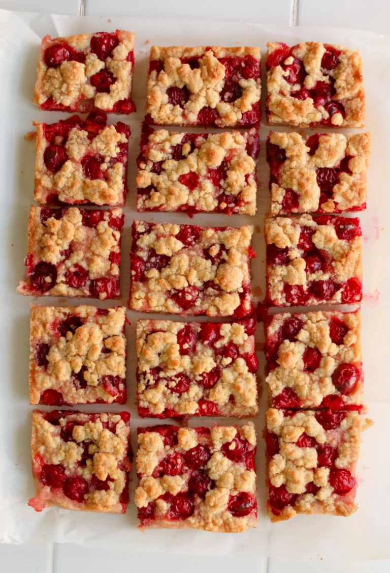 Sour Cherry Crumble Bars